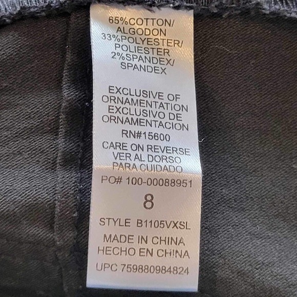 Democracy An Solution Skinny Jean Women's Size 8 Black Mid Rise Stretch - Picture 7 of 8